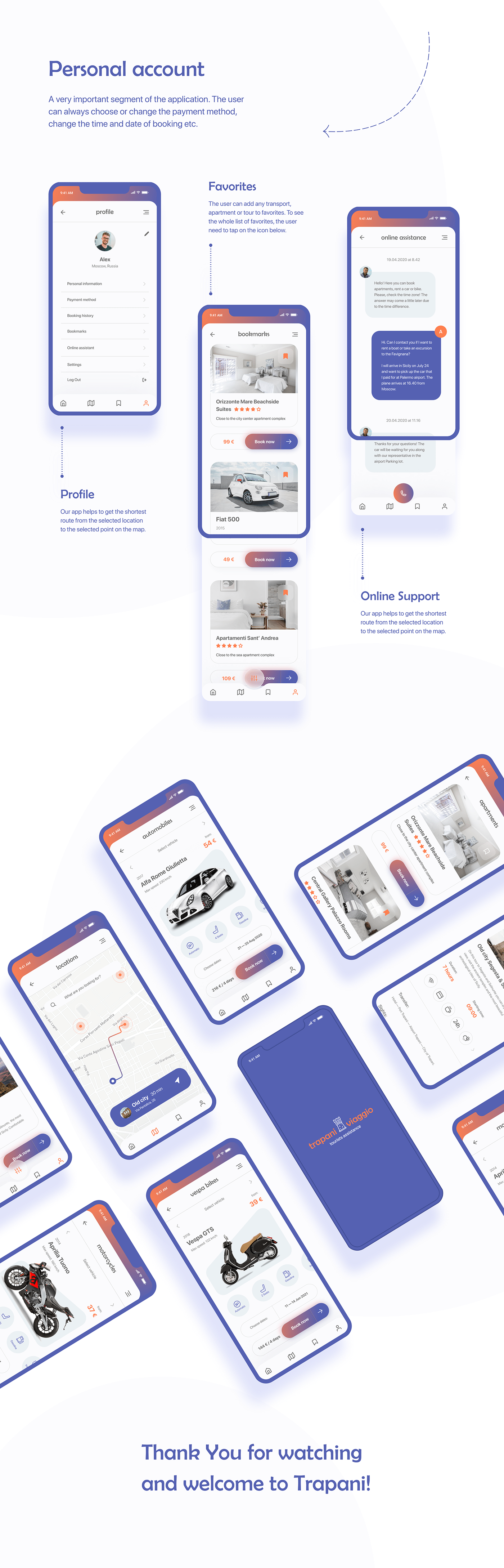 animation  Booking ios mobile Mobile Application tourist Travel ux uxui Vehicle