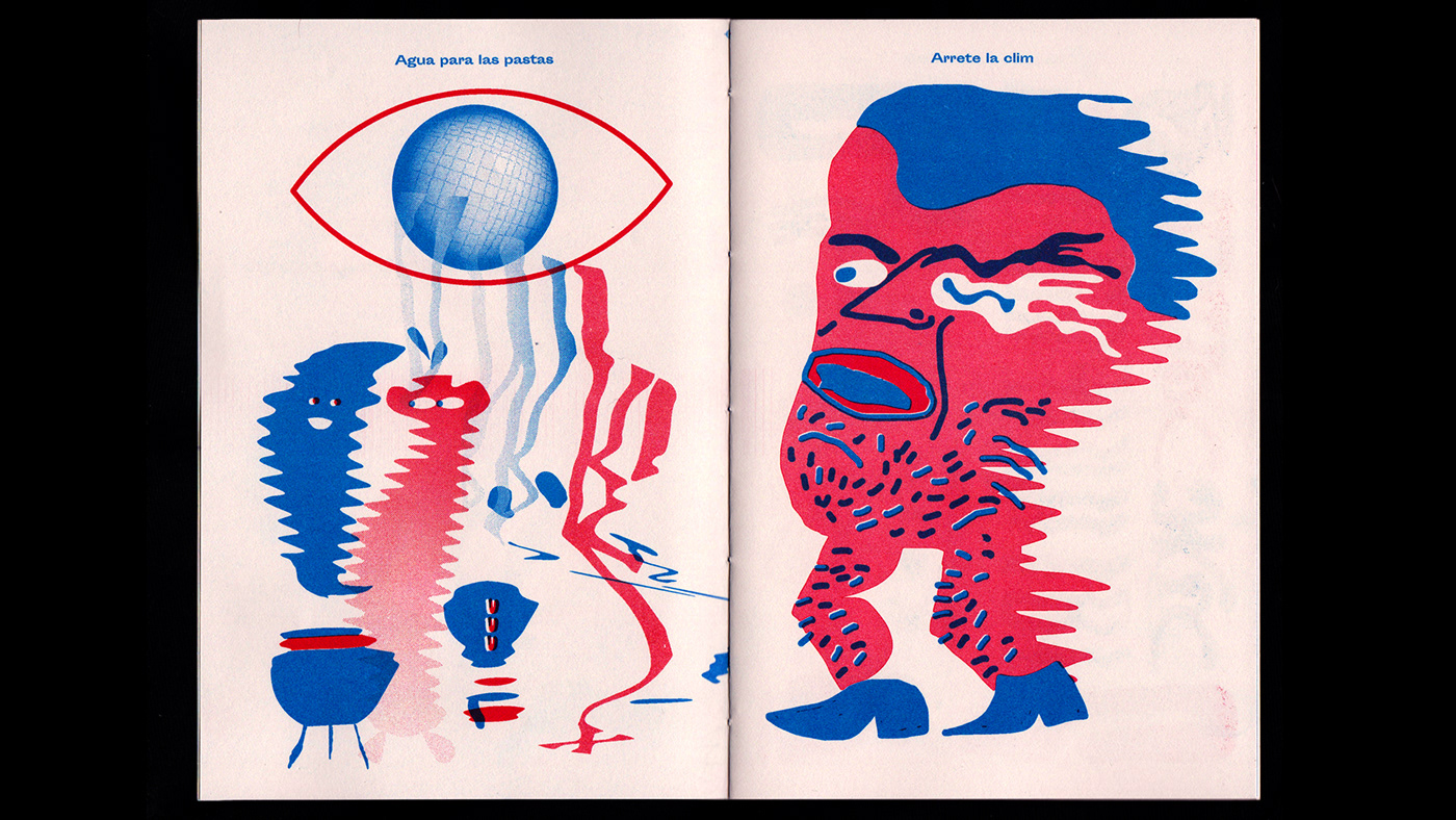 Zine  Riso print risograph scanner buenos aires argentina typography   Character book color fresh logo france world cup light dark