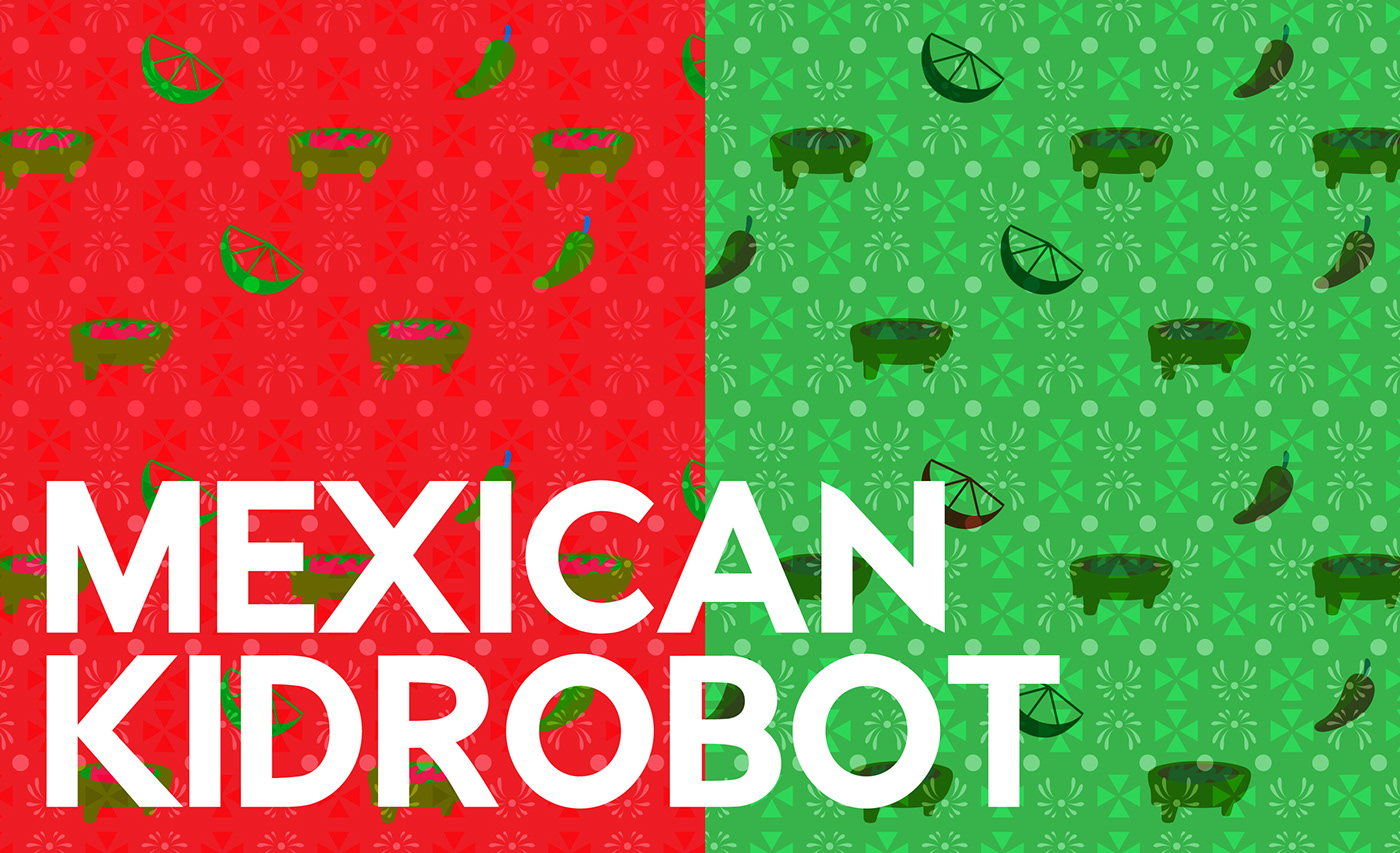 3D Kidrobot Mexican modeling 3d pattern taquero uvs