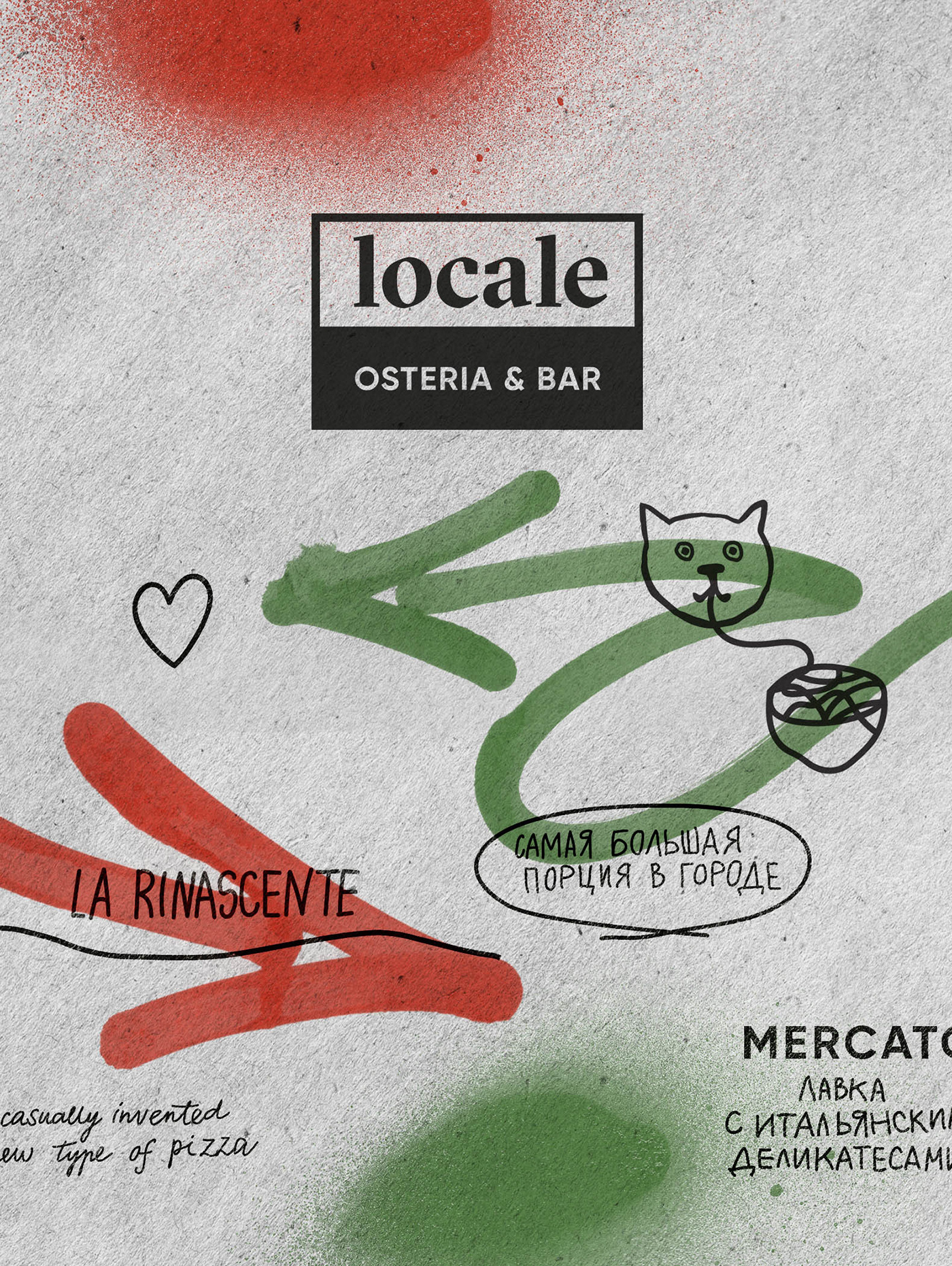 osteria Italy Graffiti navigation Food  market mosaic restaurant