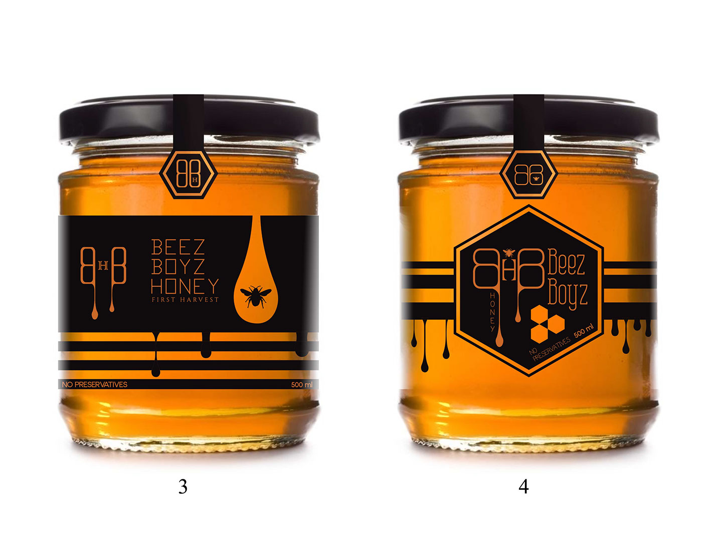 honey Label graphic design Food  brand geometric jars minimal