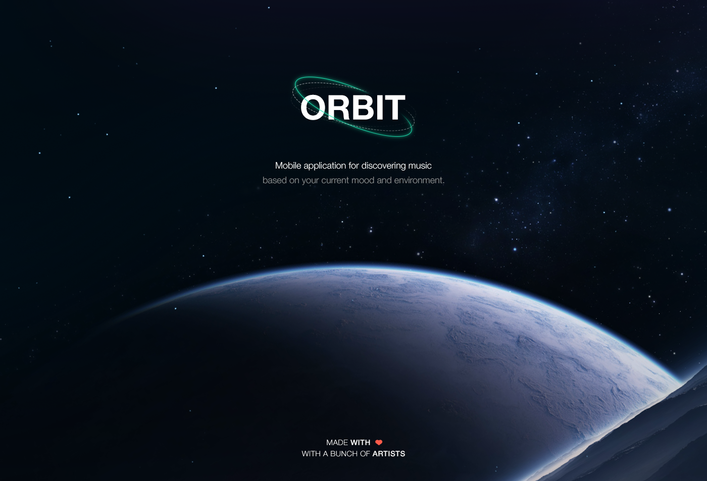 Musical exploring application mobile apple watch popo Ediso discovering Orbit network minimal Space  nebula Planets