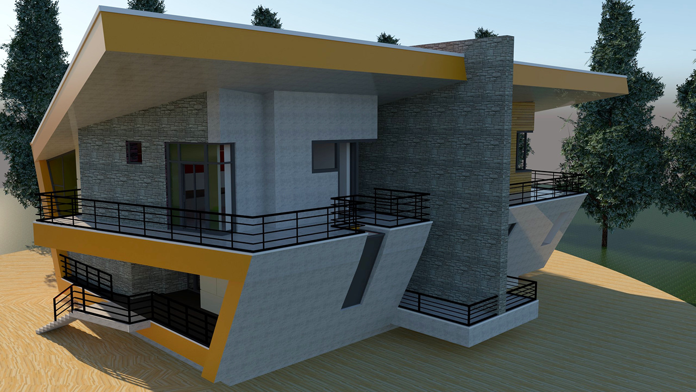 architecture Render 3D vray exterior SketchUP design