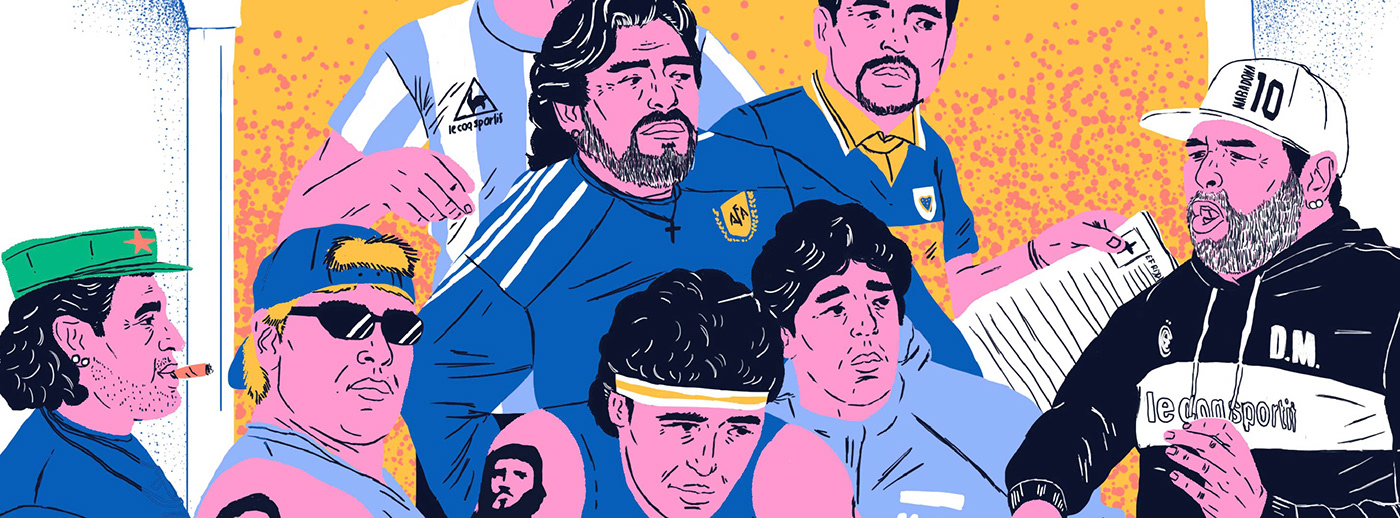 football Futbol ILLUSTRATION  ilustracion magazine maradona revista