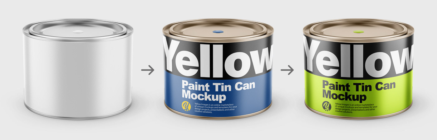 Paint Tin Can PSD Mockup on Behance