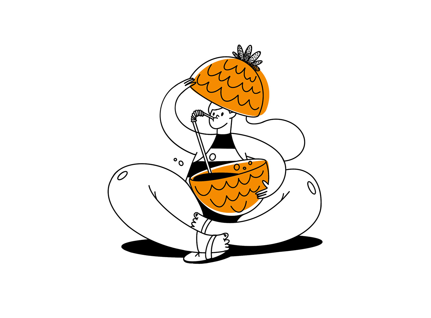 ILLUSTRATION  Character design  digital illustration branding  logo girl illustration Fruit иллюстрация логотип флэт иллюстрация