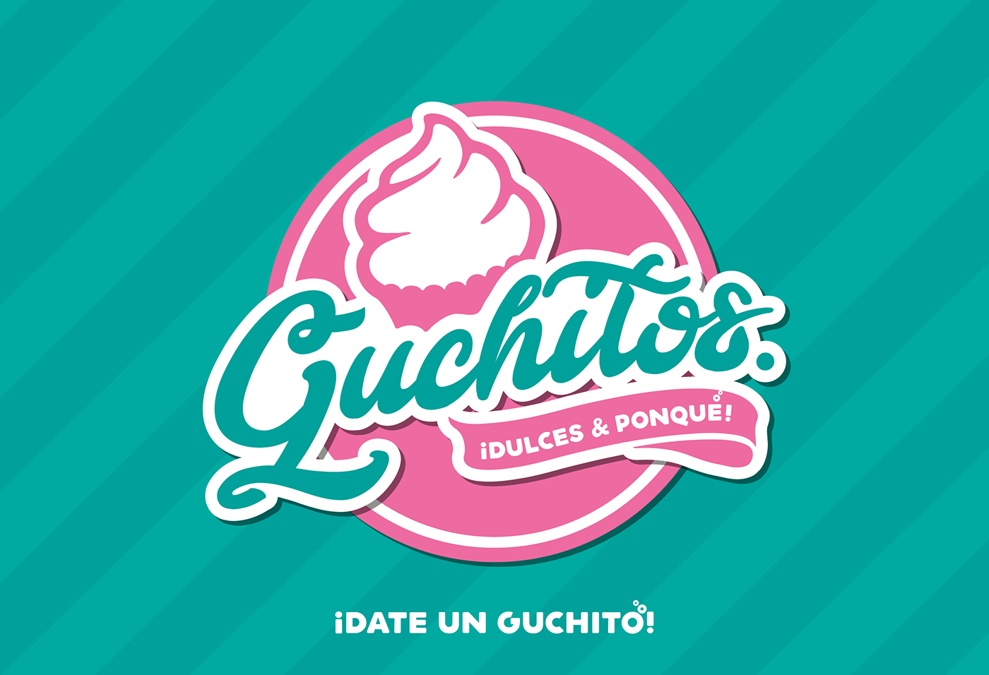 guchitos branding  design graphic design  logos cakes cupcakes tipography cookies pastry
