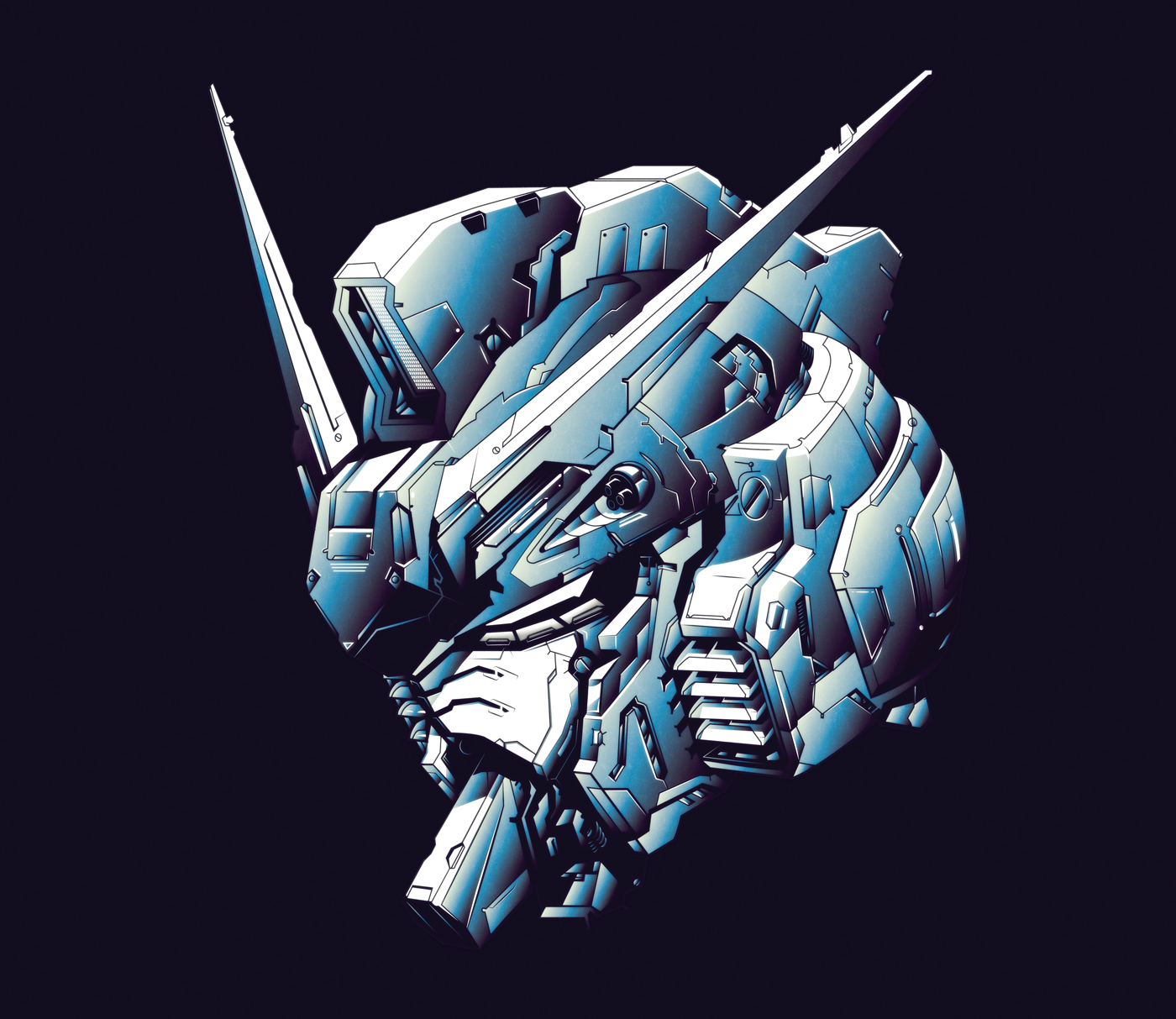 Gundam mobile suit mecha robot mech 08th ms ground type Armor knight vector