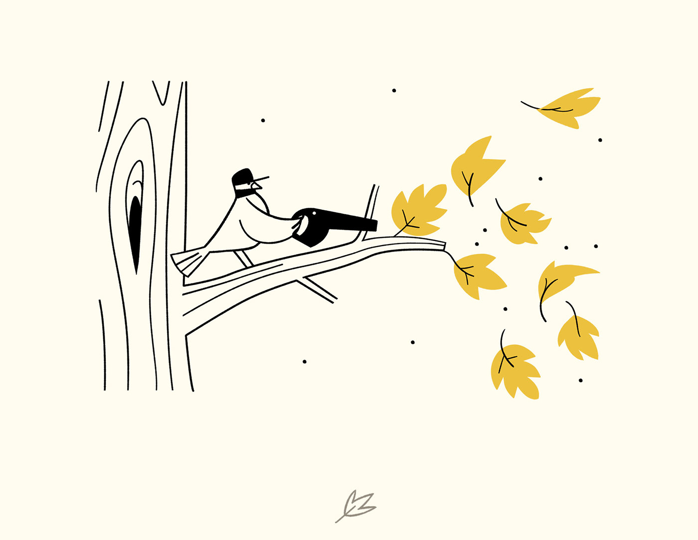 ILLUSTRATION  Character design  cartoon magazine newyorker nyc Fall autumn leaves plants