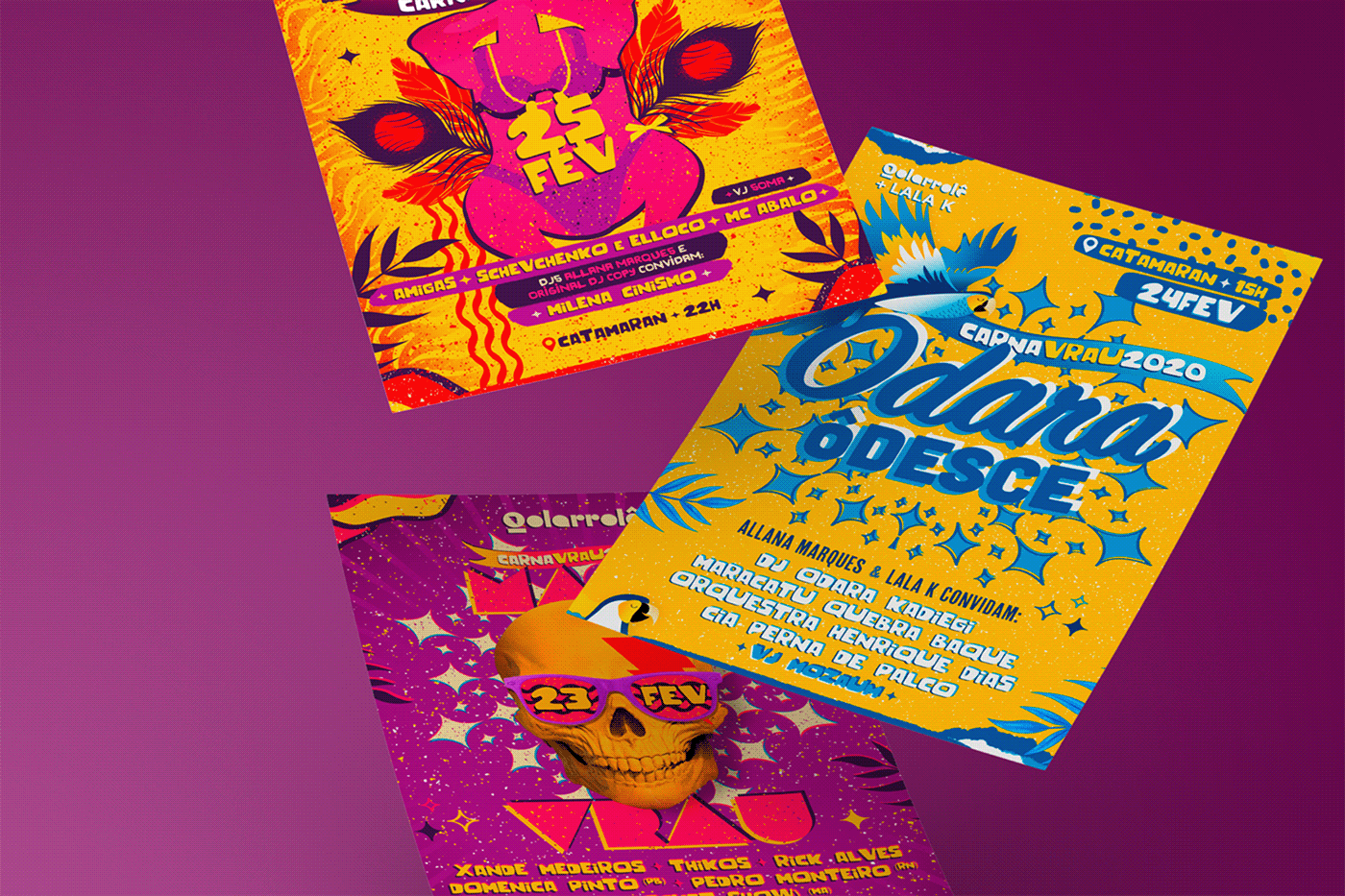 Carnaval Direção Criativa Direção de arte flyers posters design Graphic Designer dirección de arte creatividad diseño gráfico