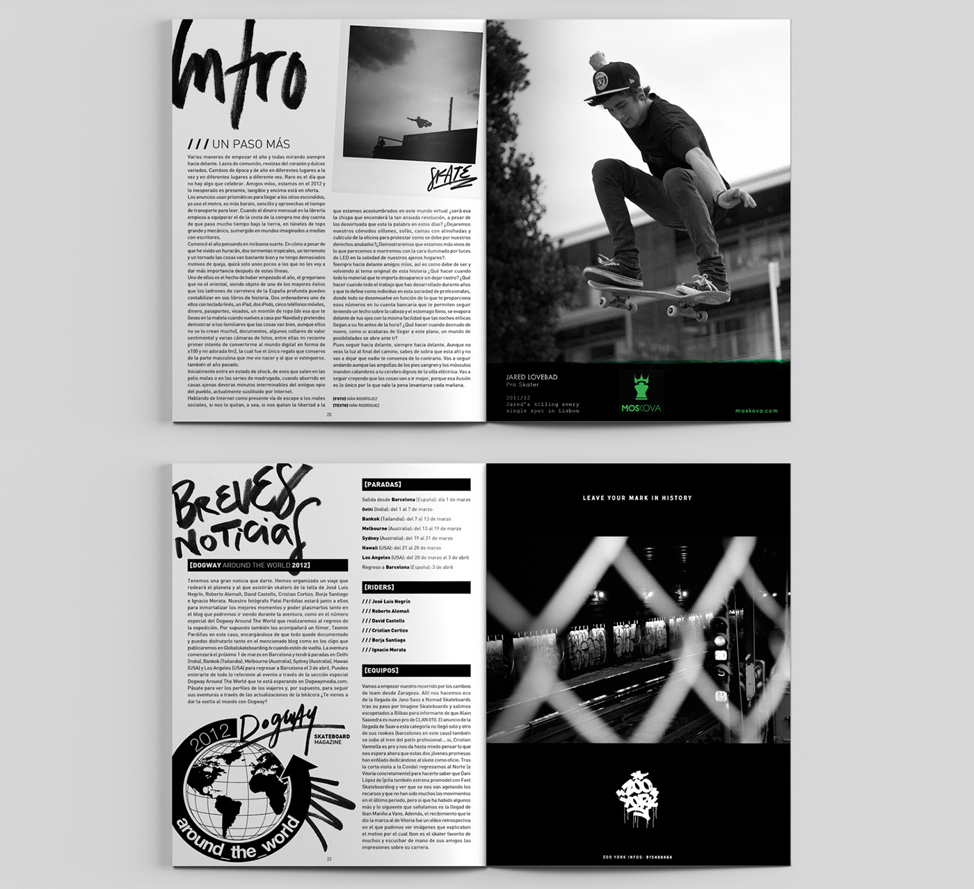 Dogway magazine doodles grunge skate skateboard magazine skateboard black and white lettering type