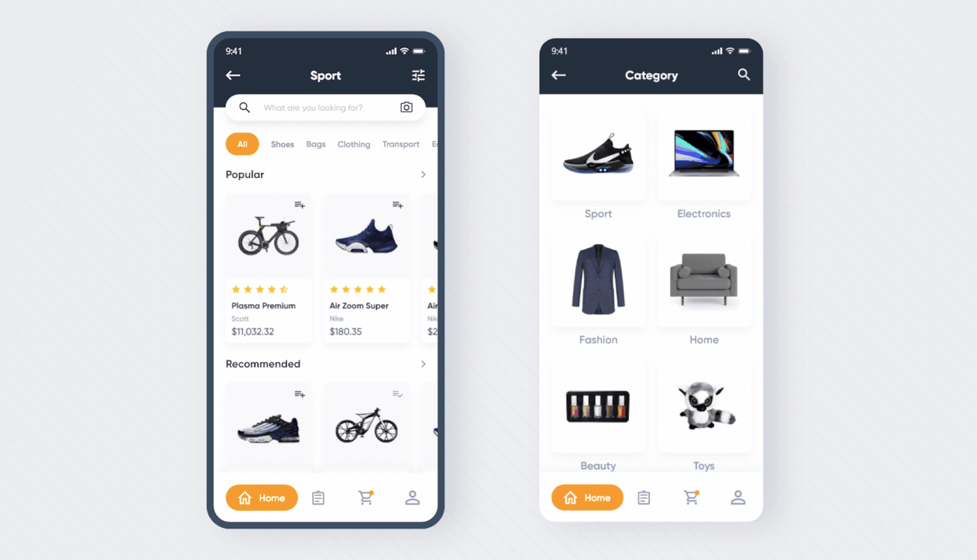 Amazon redesign Ecommerce Mobile app shop concept Web Design  ux UI ios