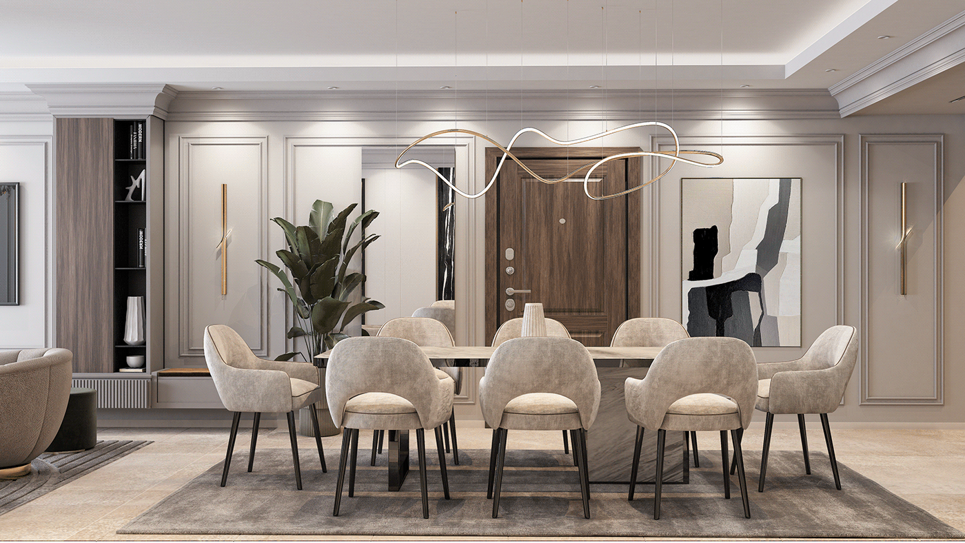 Luxury Design interior design  reception living room modern Classic neoclassic dinning dinning room kitchen