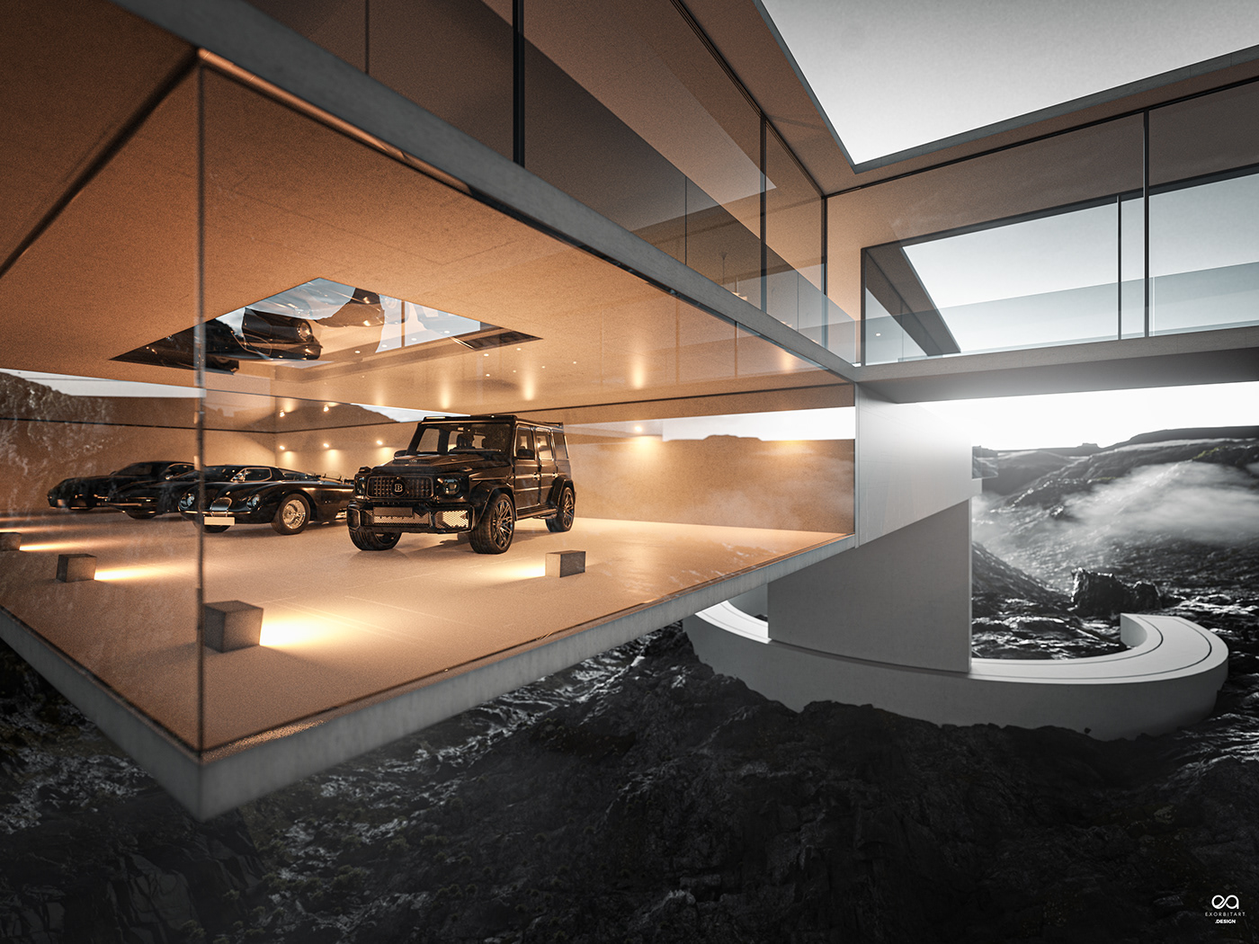 3D architecture design cinema4d concept concept design design Exorbitart rendering Scifi scifi art