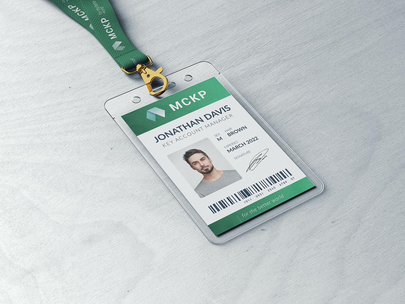Lanyard badge Mockup psd freebie free idcard card holder neck