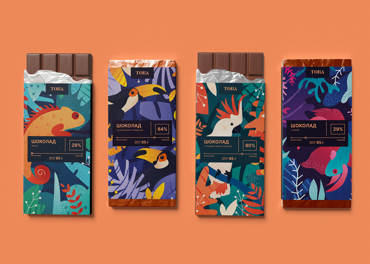 bali brand identity chocolate Coffee graphic design  ILLUSTRATION  Packaging parrot plants иллюстрация