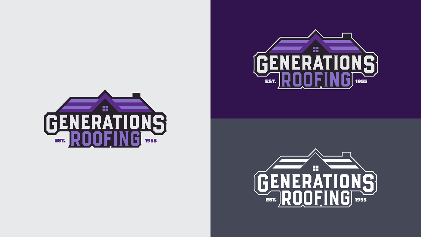 adobe illustrator brand identity logo Logotype roofing typography  