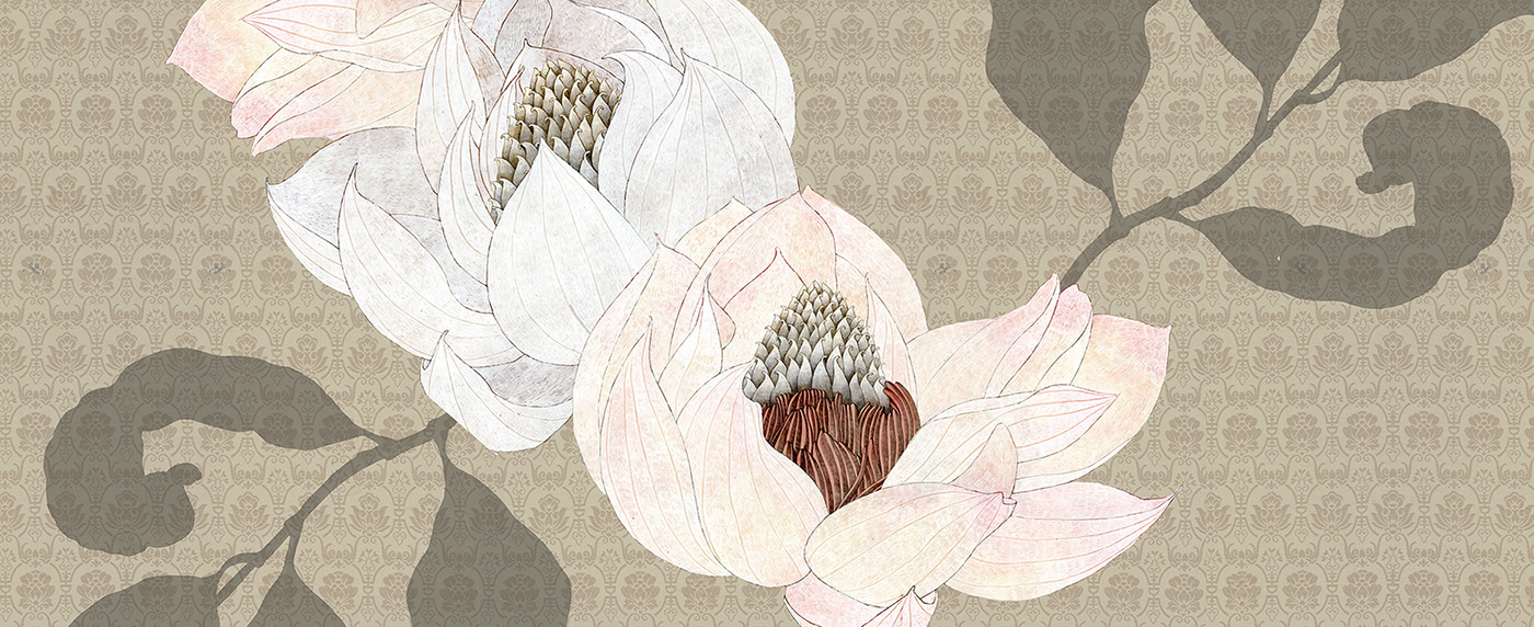 botany illustration Drawing  floral pattern Nature Plant plants illustration print design  scientific surface design textile