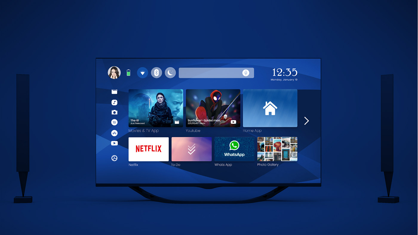 UI UX design smart tv