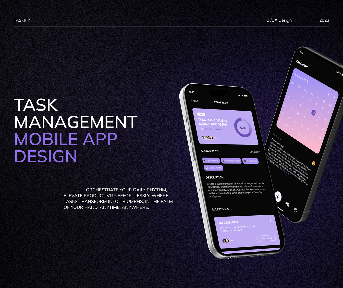 Mobile app taskmanagement UI/UX Design ui design UX design Case Study Figma app design application user interface