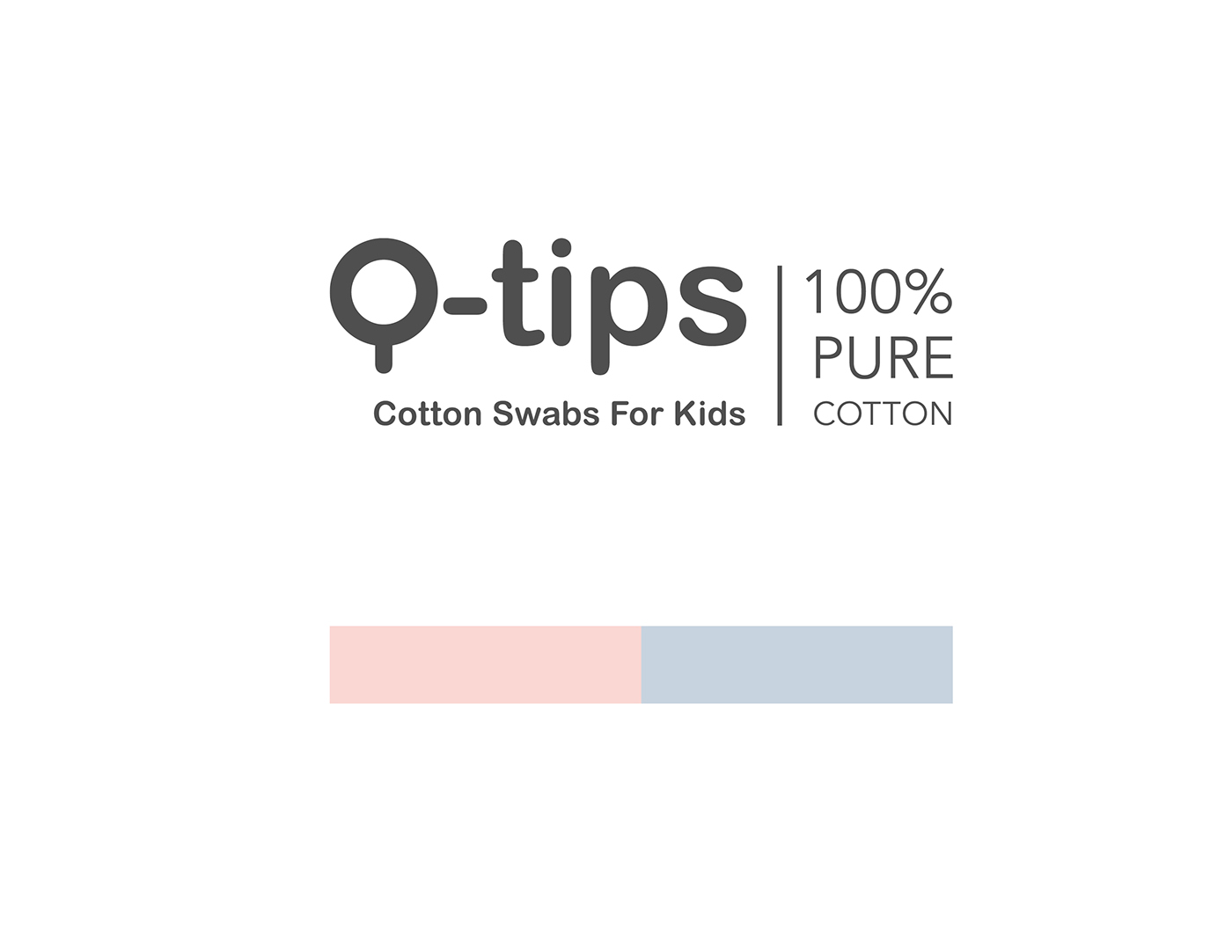 kids qtips baby soft light rebranding identity animal friendly cotton Logotype