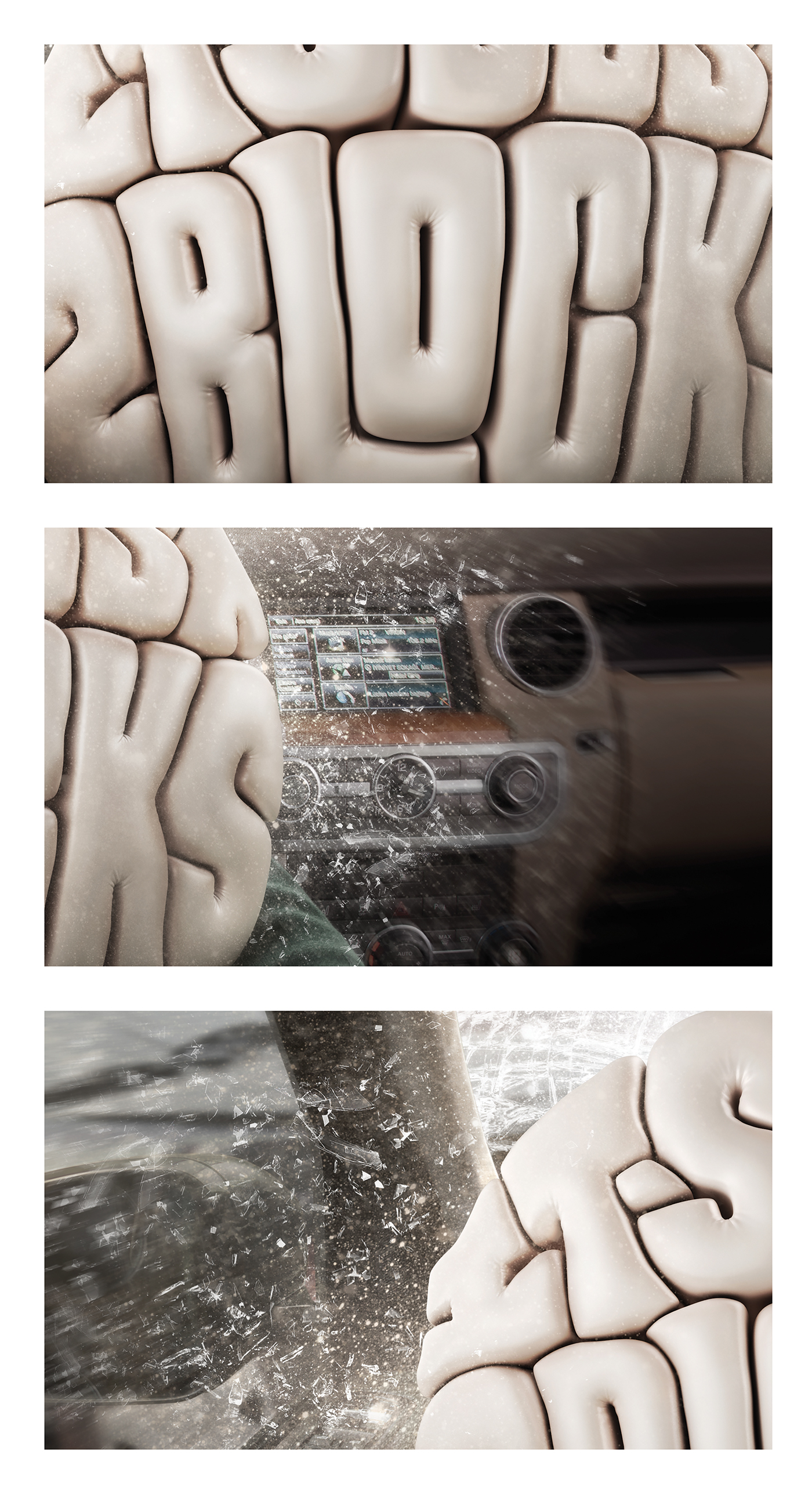 Advertising  typography   Land Rover Y&R Istanbul mehmet metin ad type 3D Type logo