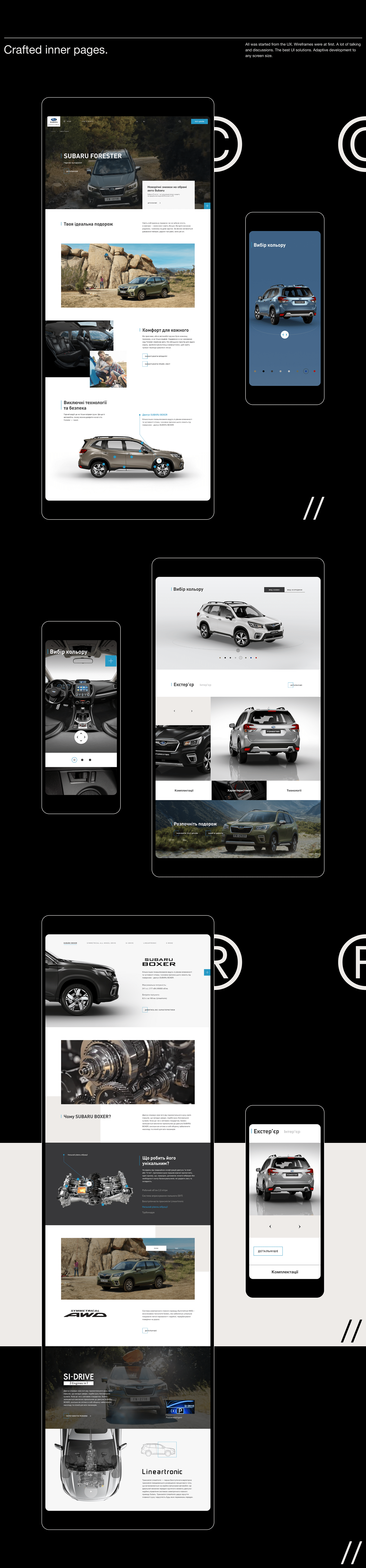 Auto automobile car minimal Subaru UI UI/UX ux Webdesign Website