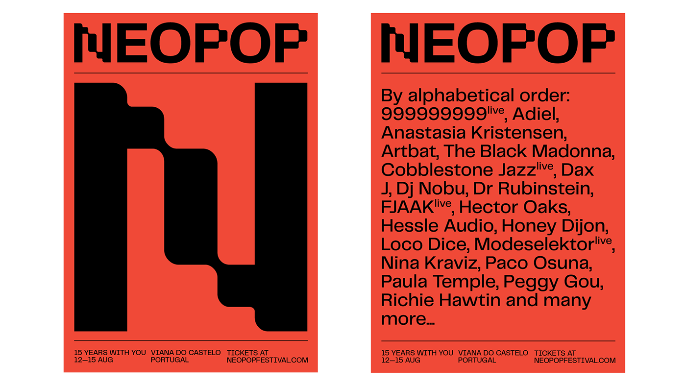 branding  Dynamic electronic music festival identity Music Festival neopop Portugal poster typography  