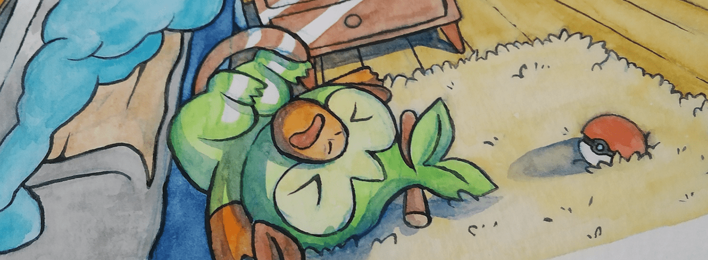 art fanart ILLUSTRATION  paper Pokemon watercolor