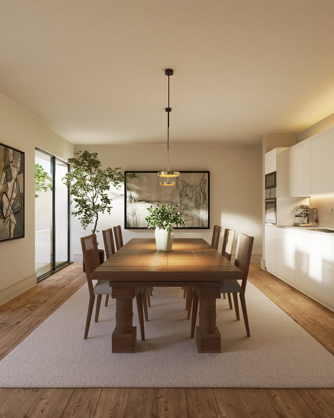 indoor architecture Render visualization interior design  3D modern archviz exterior countryside