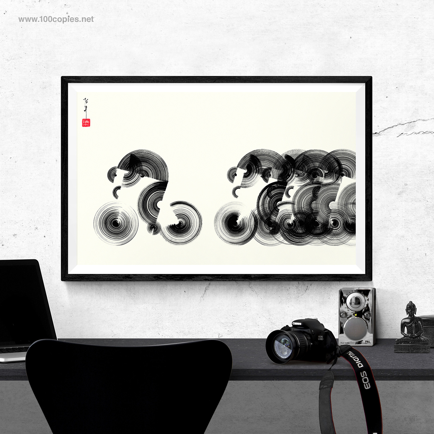Bicycle bicycle art limited edition 100 Copies Chinese painting thomas yang singapore home decor Cycling cycling art