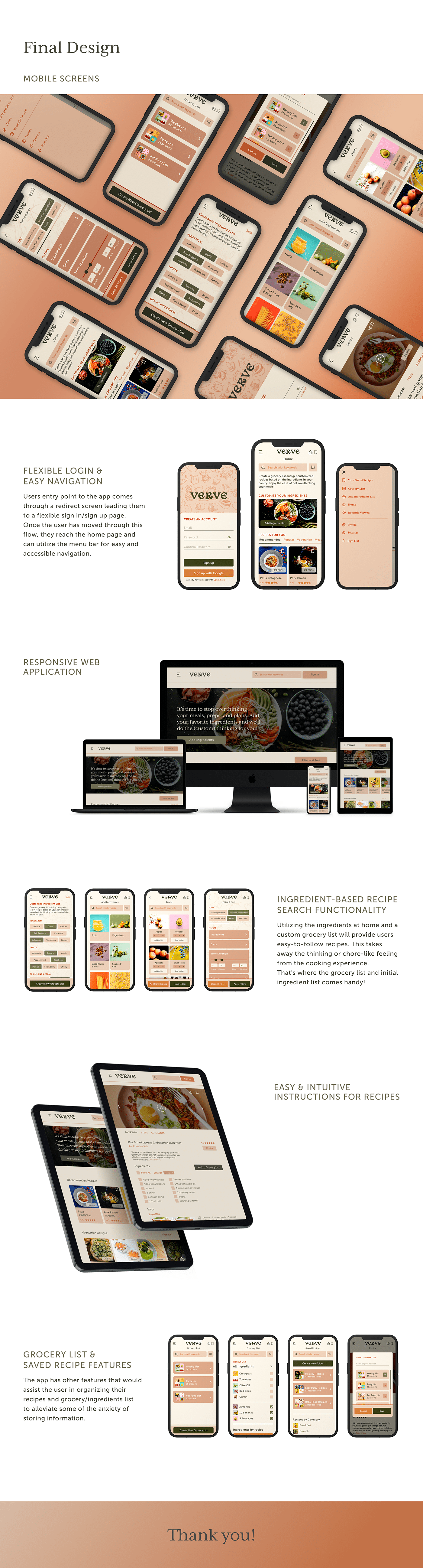 cooking app recipe app Responsive web design Style Guide ui design UI Design process UX design UX Design Process visual identity wireframes