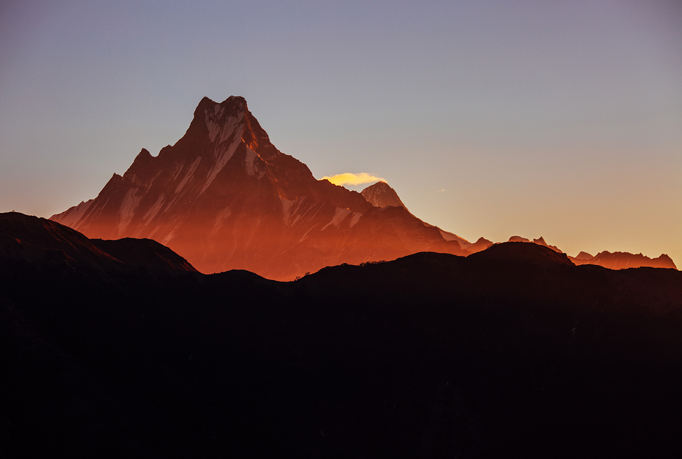 mountain Landscape nepal himalaya Travel colorful Nature Sunrise sunset