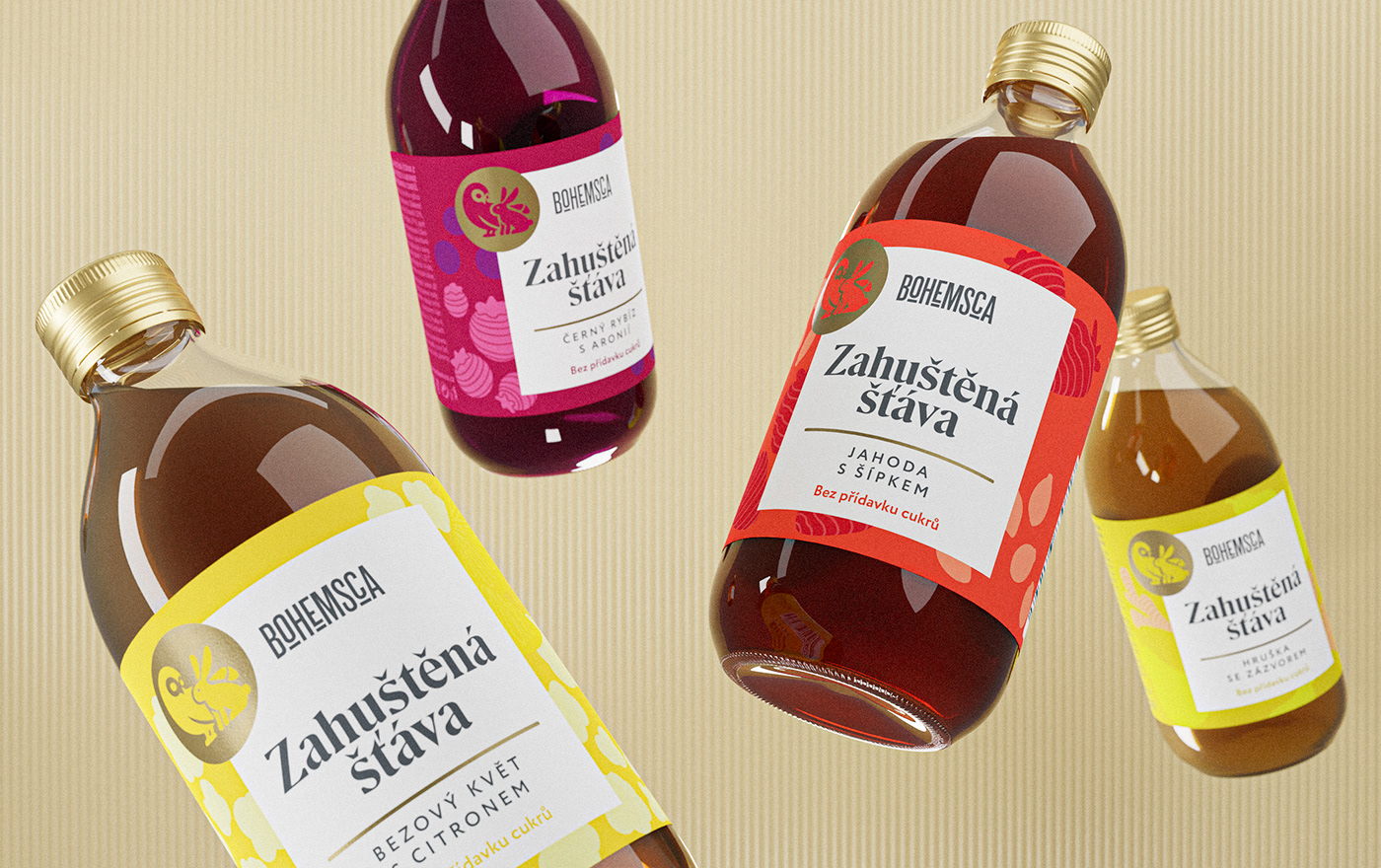 bio branding  Czech label design lemonade natural packaging design syrup