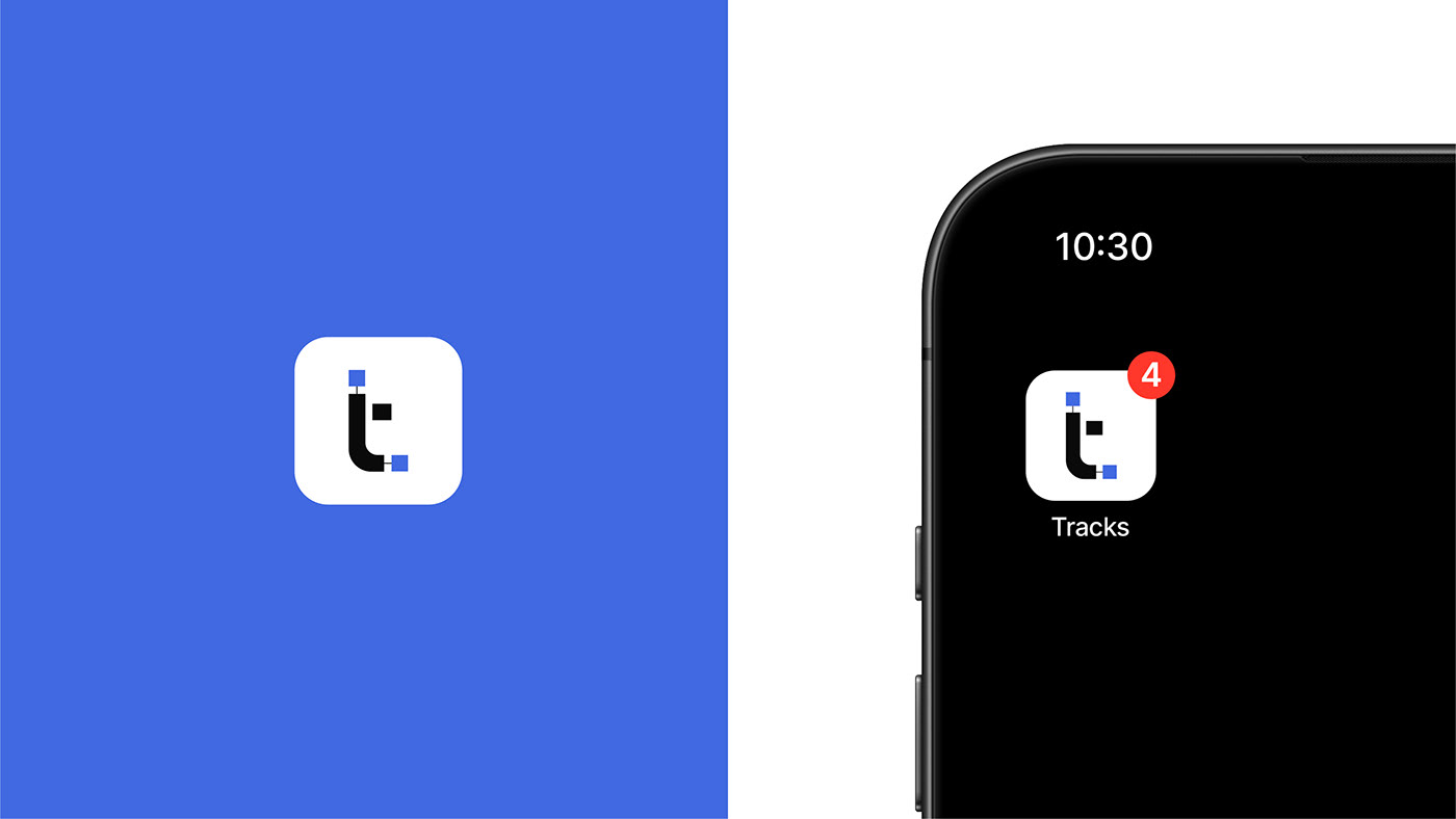 app icon design for tracks.