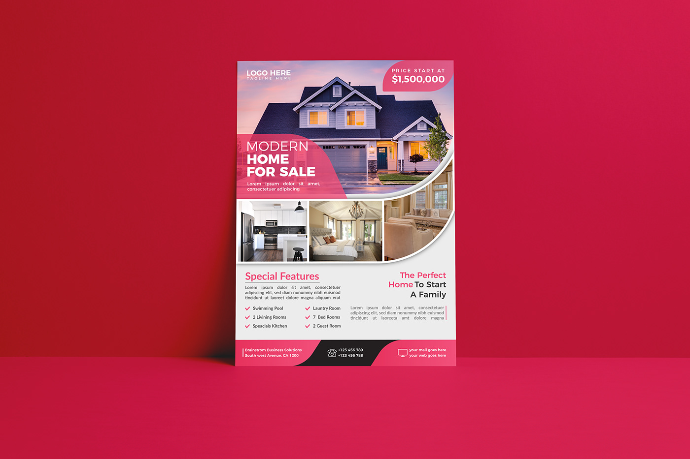 This Is a Real Estate Flyer Template design. This is a unique and modern real estate related flyer d