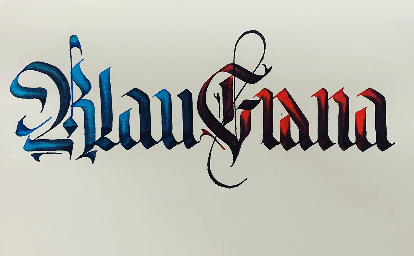 Calligraphy   gothic calligraphy