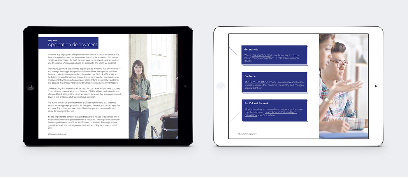 Microsoft presentation tablet Guide information design