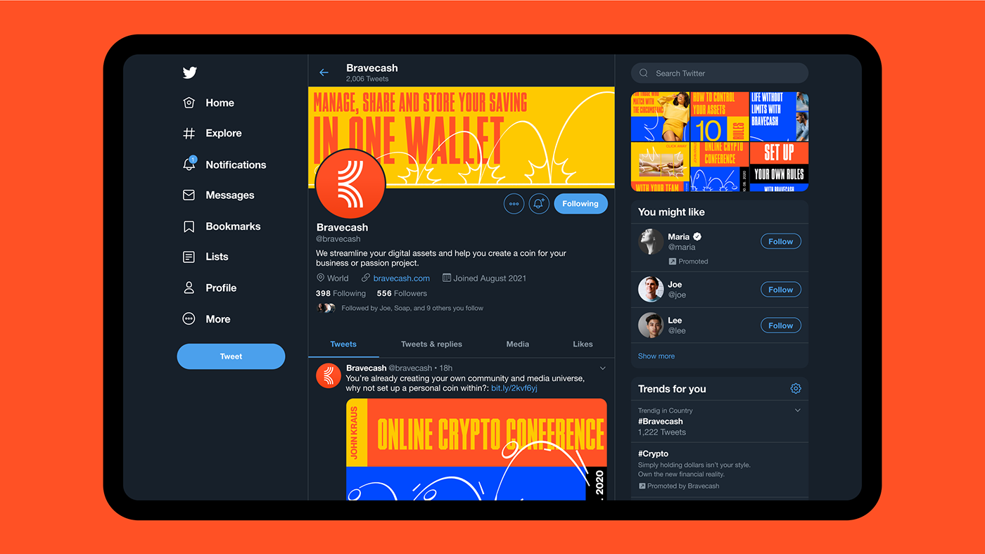 app branding  crypto finance Fintech identity orange WALLET Website Webflow
