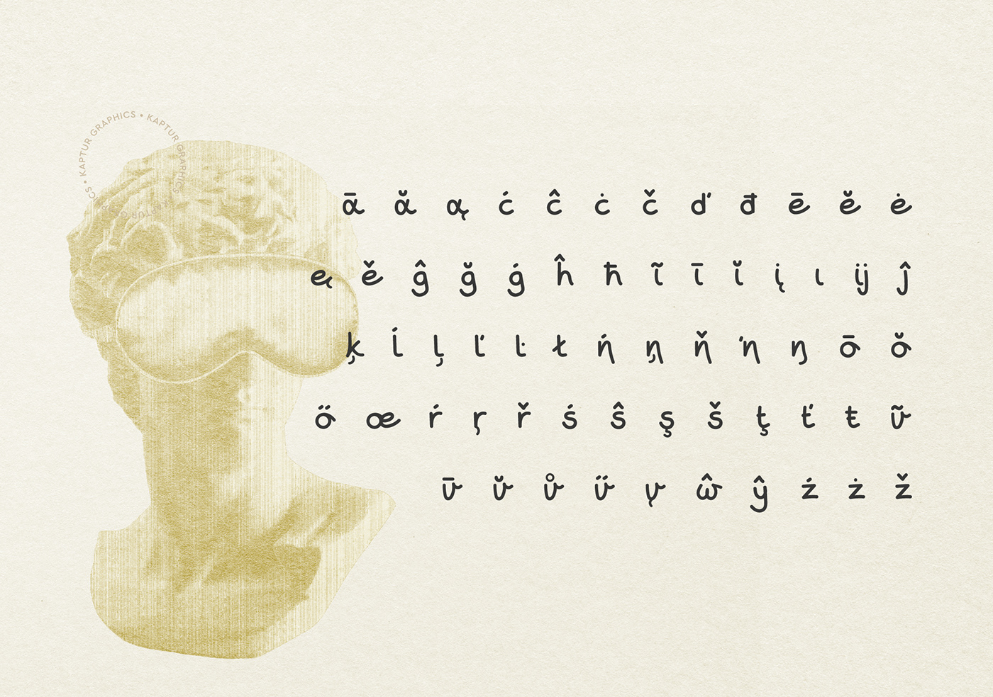 Stachtiatela hand written font playful design latin greek typeface 