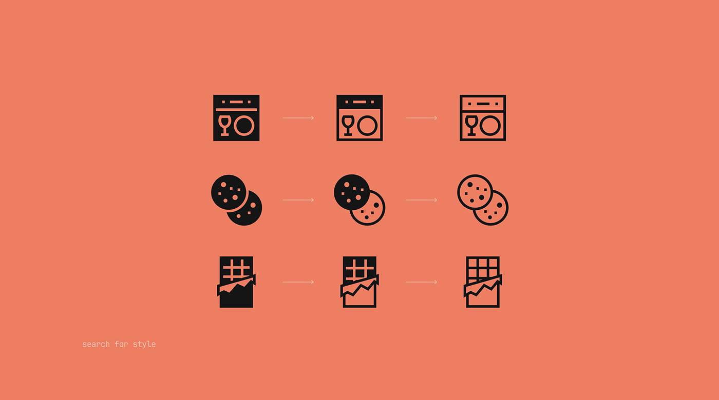 kitchen icons pictogram chocolate dishes coockies vector freebies Figma set