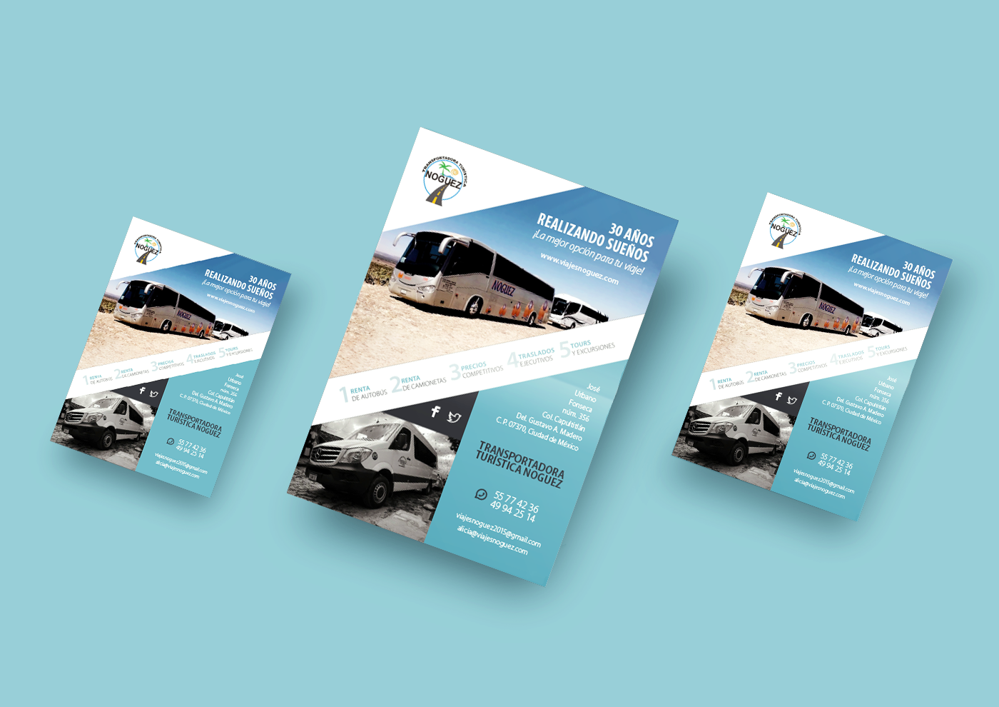 rediseño de imagen Tarjetas de Presentación folletos flyer agencia de viajes diseño