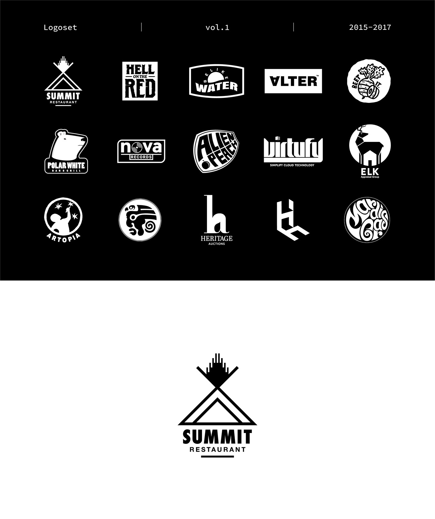 logo Icon ILLUSTRATION  solid clean Collection branding  folio