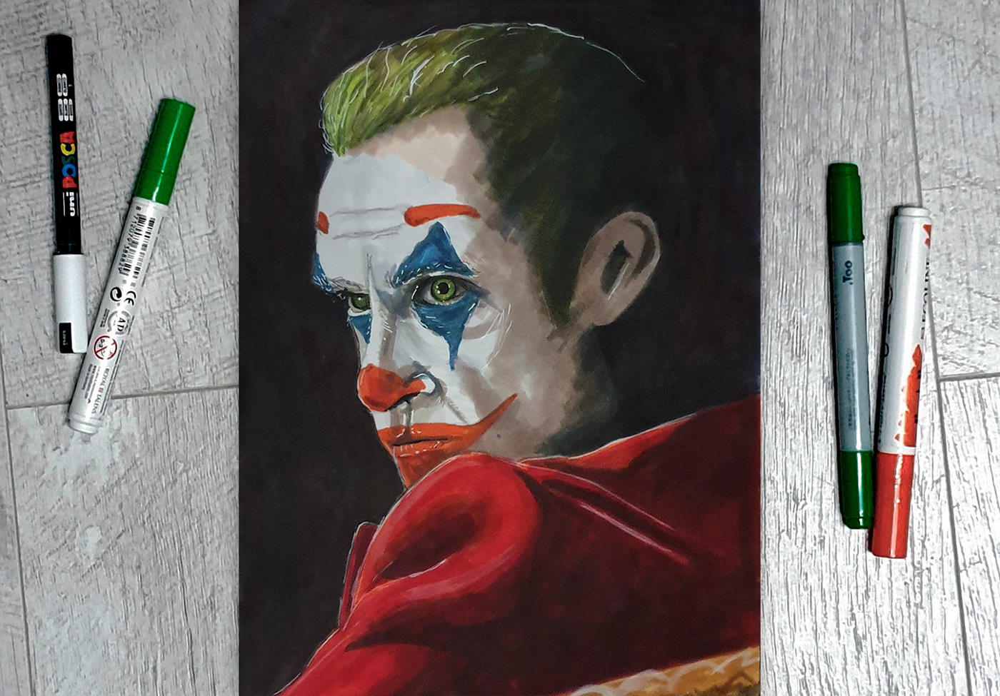 Copic copic marker dibujo fanart ILLUSTRATION  joker painting   portrait sketch TRADITIONAL ART