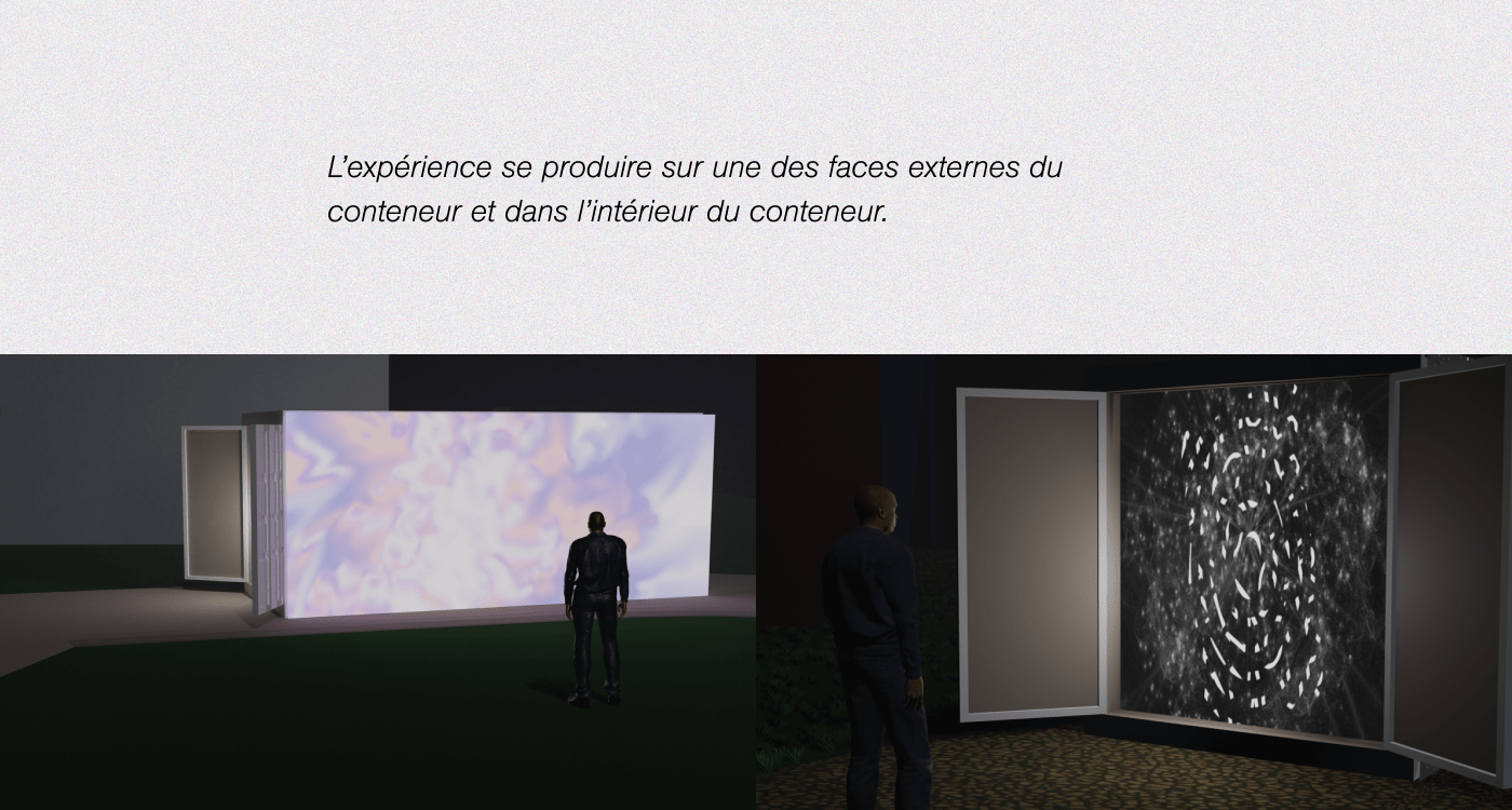 container generative art Inquiétude installation interactive interactive installation kinect meditation python TouchDesigner