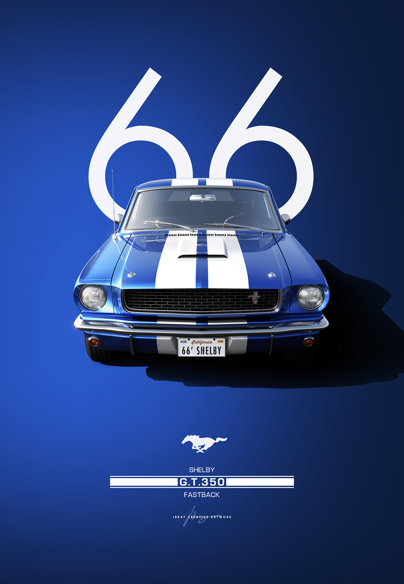 artwork classic car design Digital Art  muscle car Mustang Poster Design posters