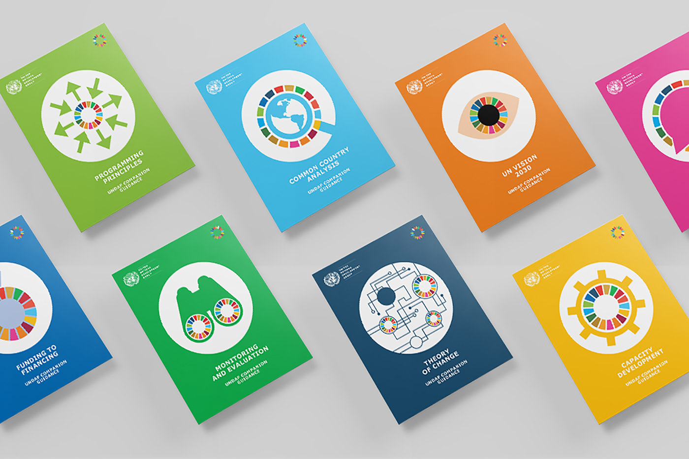 colorful icons branding  Philanthropy  publication identity Global online print