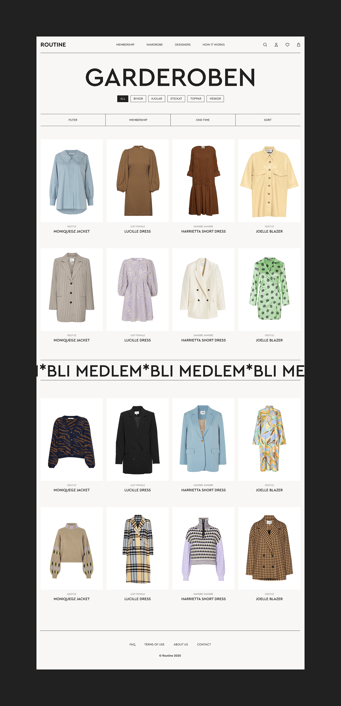Clothing design Ecommerce editorial Fashion  landing page shop UI/UX Web Design  Website