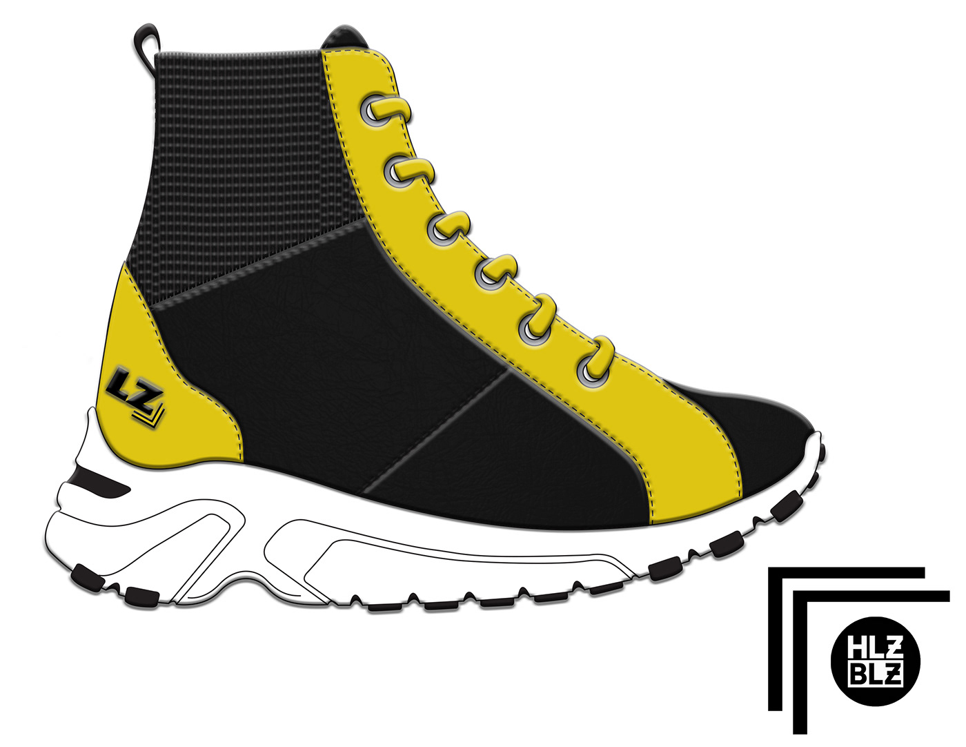 shoes hlzblz footweardesigner footwear Illustrator photoshop FIDM cad Techpacks specsheets 