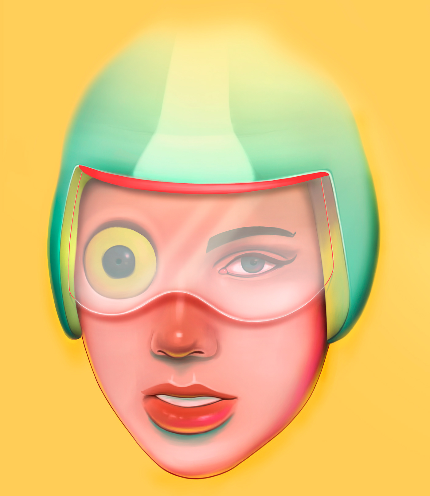 portrait face color pastel girl surrealism